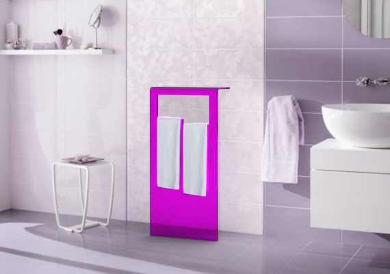 a modern bathroom consolle. Dimensions and colours are customizable.