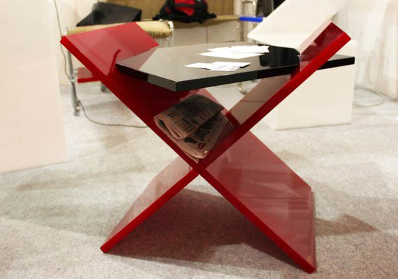 small table or small sitting, assembled by only 3 joints.
