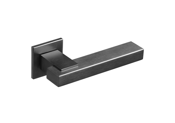 a metal door handle.