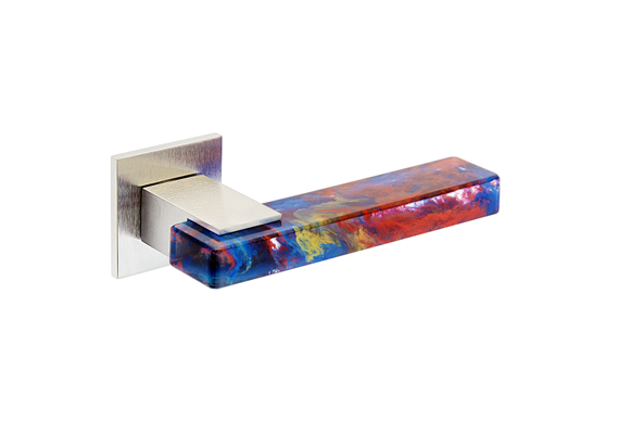 an acrylic door handle.