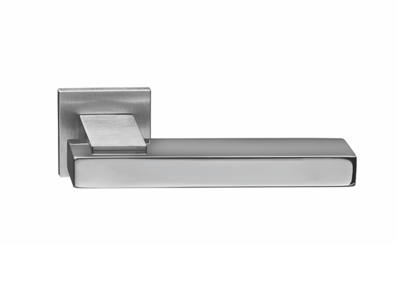 a metal door handle.