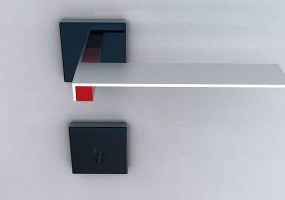 door handle. Ispirated by the famous dutch architect Gerrit Rietveld.