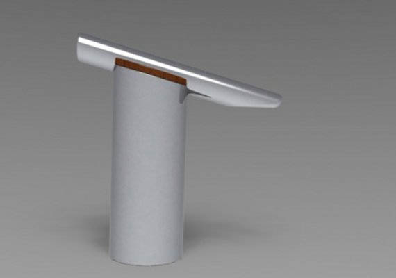 a modern tap. When an artificial steel cylinder enters in a natural wood tongue.